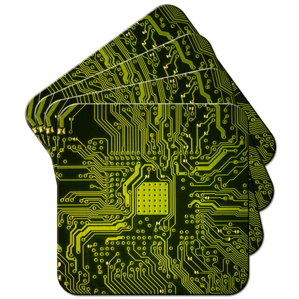 Yellow Memory Technology Board Coaster/Pack of Coasters