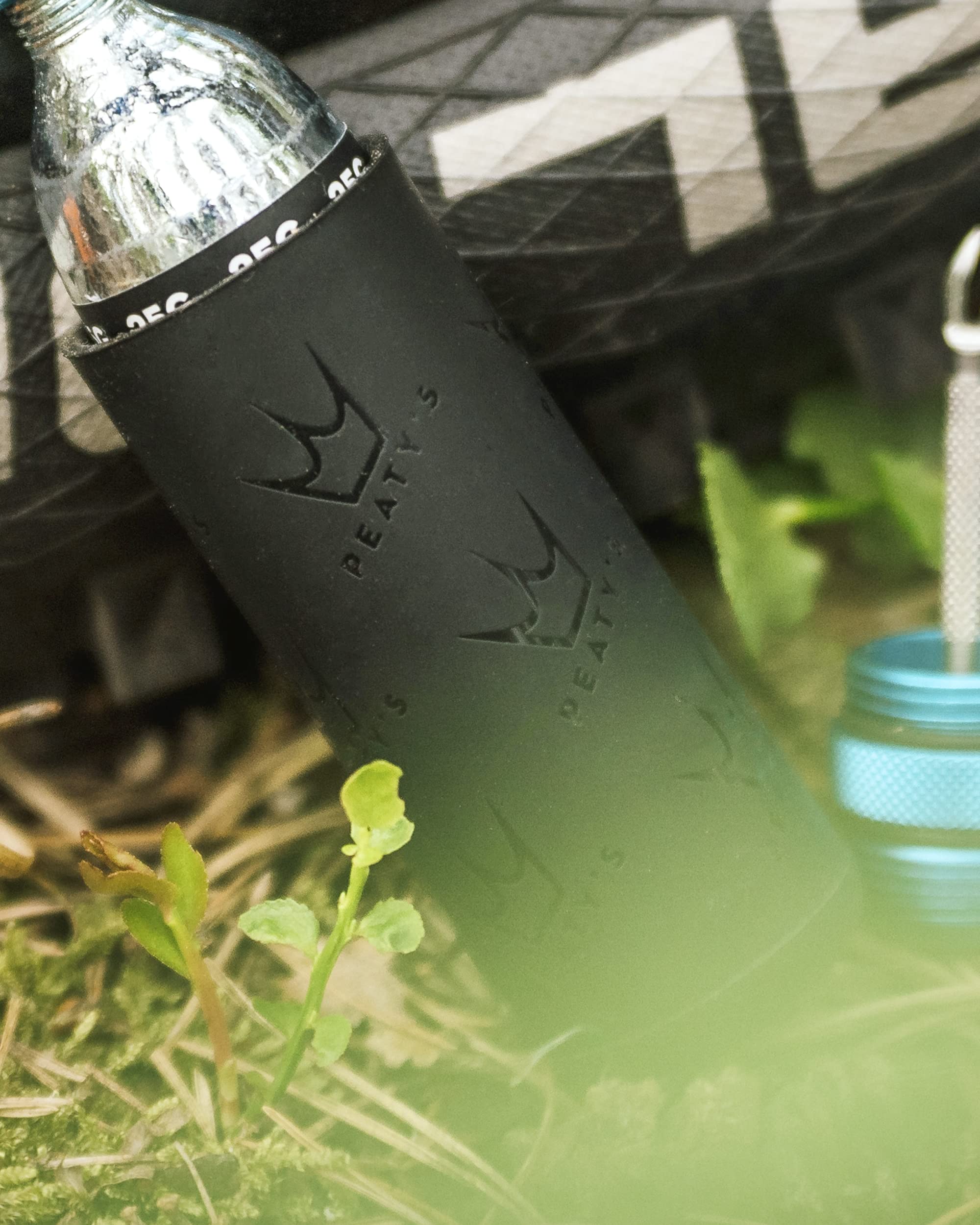 Peaty's Holeshot Recharge Pack - 5 Cartouches CO2 avec Couvercle Antigel pour Pompe à Vélo, Gonfleur CO2 Vélo Couvercle Antigel à Fond Fermé, Efficace Alternative à la Pompe à Air
