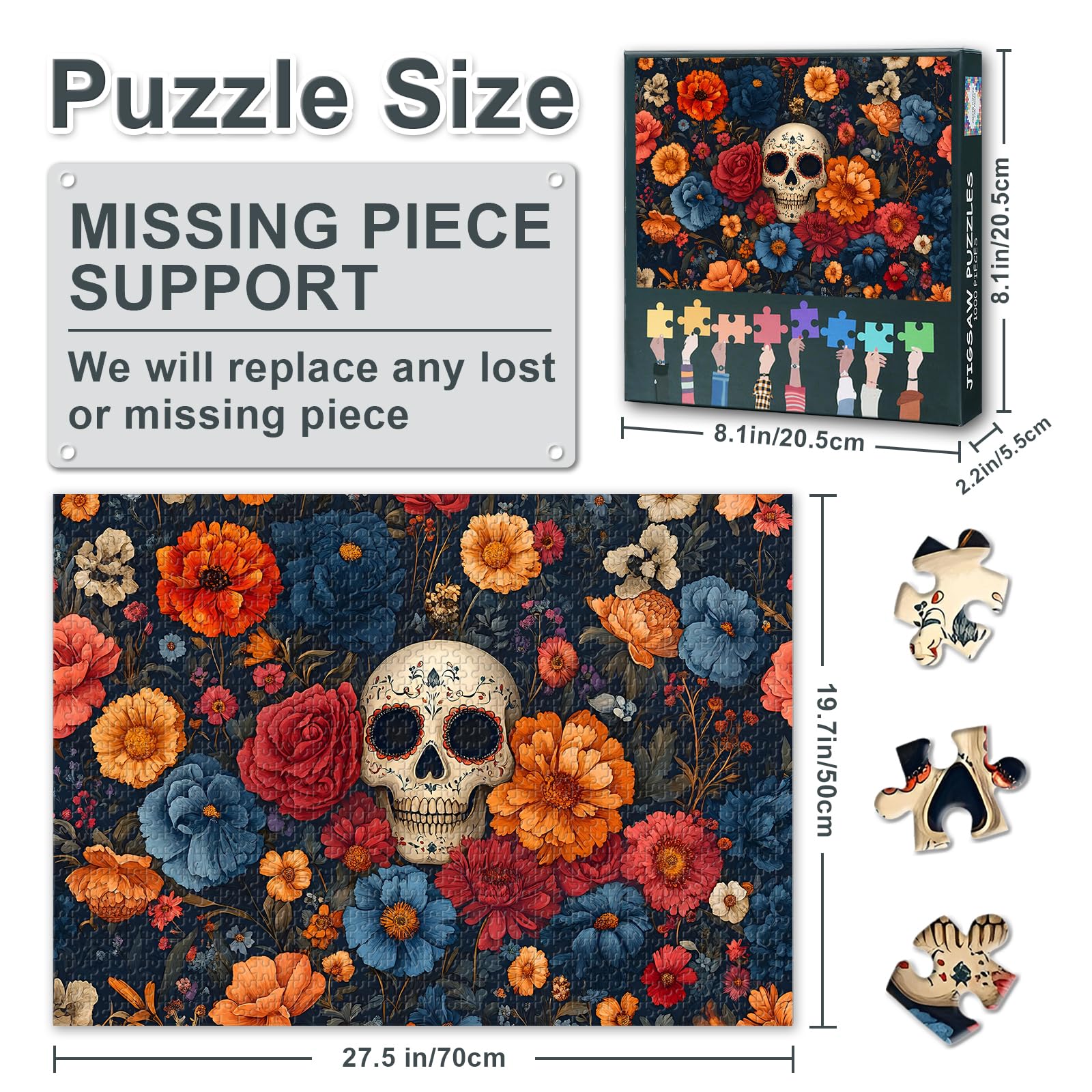 Skull Puzzles for Adults 1000 Pieces - Image 3