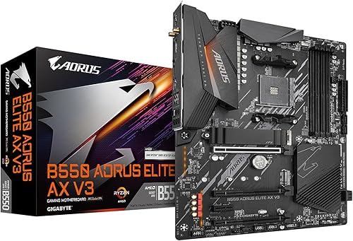 Vista 20 de GIGABYTE B550M AORUS Elite AX - Tarjeta madre compatible con AM4/AMD/B550/Micro ATX/Un M.2/SATA 6Gb/s/USB 3.2 Gen 1/Realtek GbE LAN/PCIe 4.0