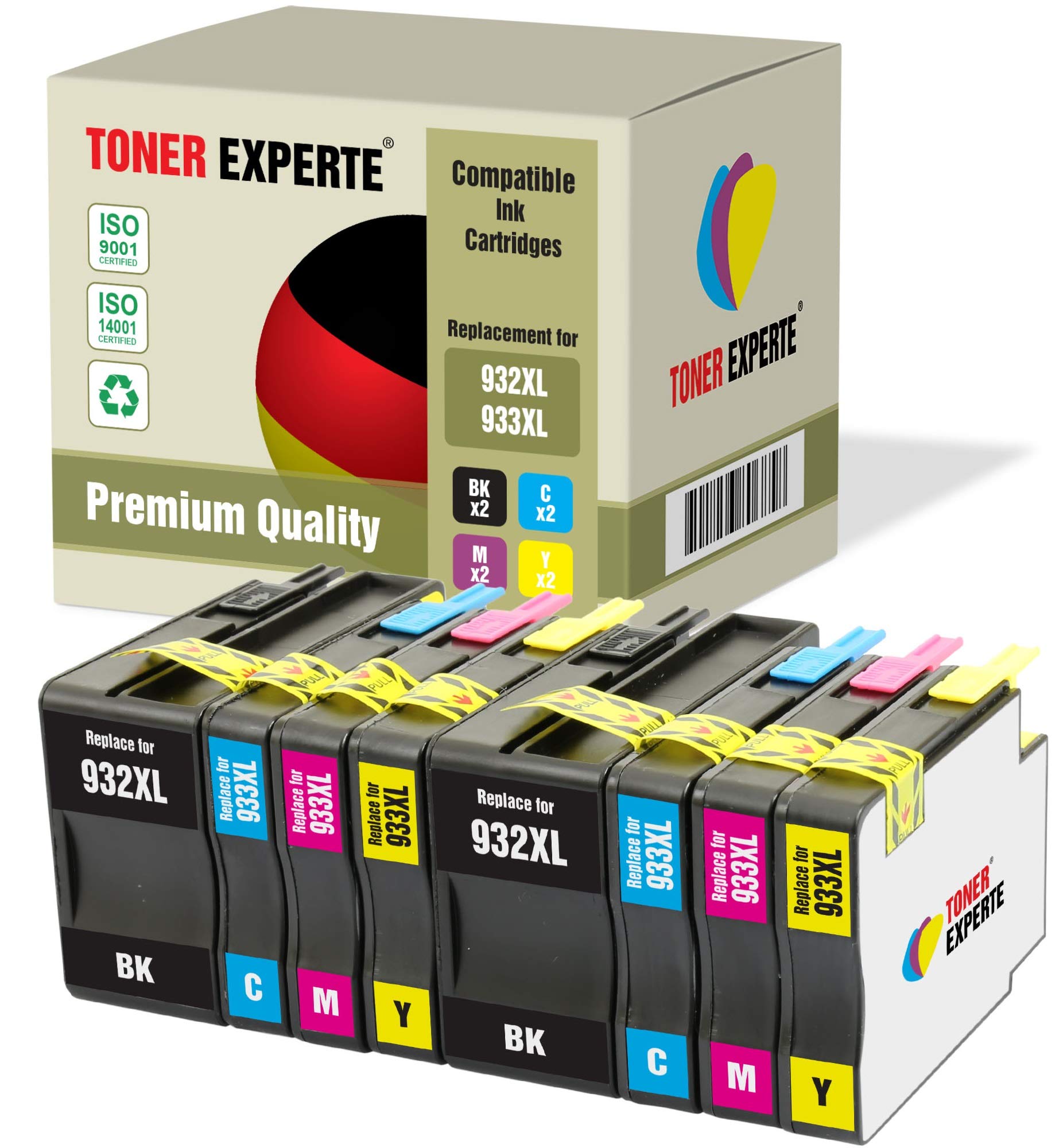 8 Cartucce Compatibili Techsupplies99 Per HP 932XL E 933XL - 2 Nero, 2 Ciano, 2 Magenta, 2 Giallo