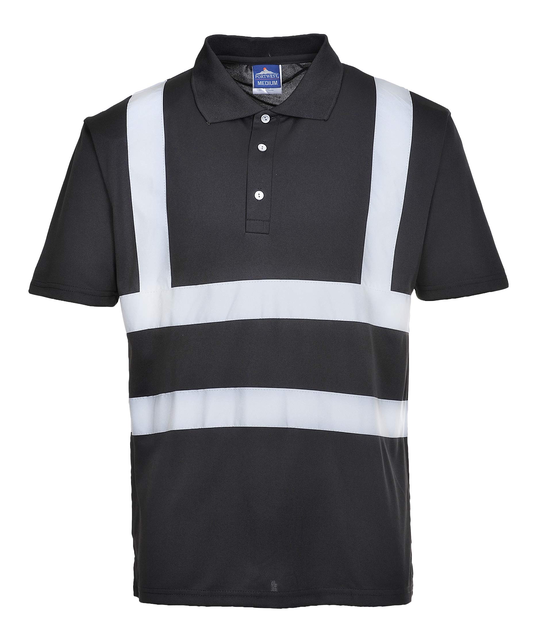Portwest Iona Poloshirt, Size: XXL, Colour: Black, F477BKRXXL โ image 1