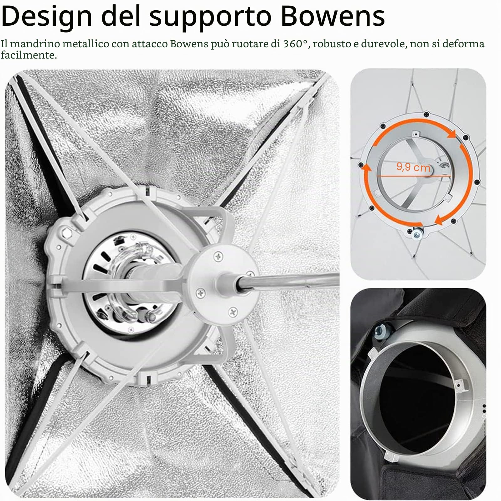 Godox SB-UE 80 cm/31,5” Softbox portatile ottagonale con staffa Bowens Con la griglia per Speedlite