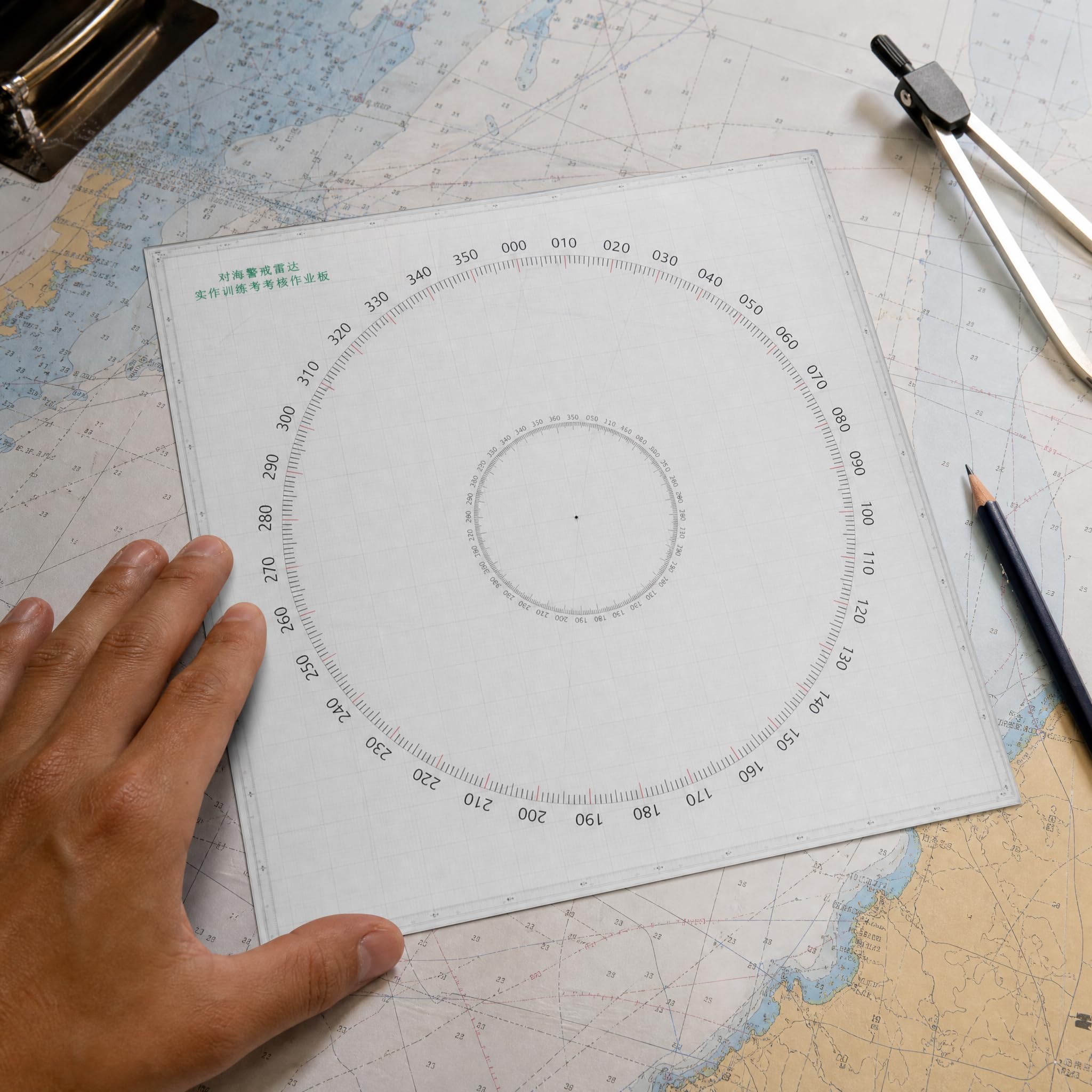 Ensemble Règles Navigation Traçage, Grande règle circulaire
