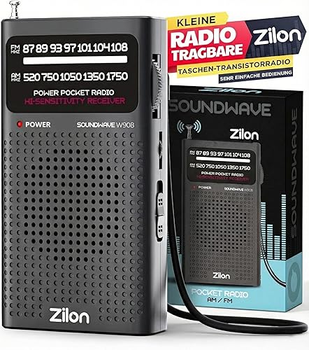 Tragbares Kleines Radio Mini-Analogradio FM AM Ausgezeichneter Signalqualität Kl