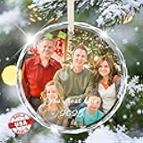 Custom Crystal Christmas Ornaments with Name Picture Text Personalized Photo Gifts for Family Kids Couple Friends Christmas Tree Decorations Personalized Christmas Ornaments 2025