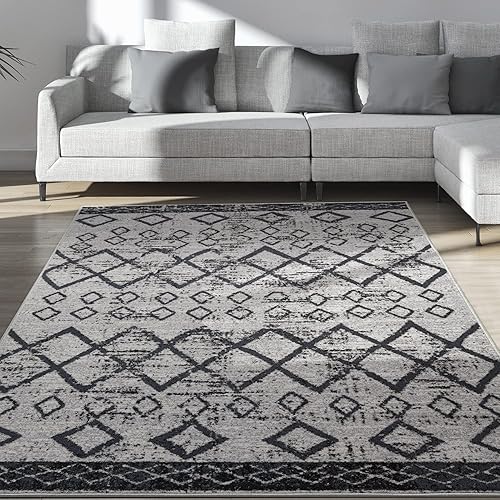 Miniatura 160 de Antep Rugs - Alfombras antideslizantes de 3 x 5 pies (antideslizante) con parte trasera de goma, de estilo antiguo, bohemio, marroquí y con pelo