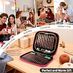 Mevome Interchangeable Circular Knitting Needles, 4-inch 13 Sizes 3MM-10MM Knit Needles Aluminum Lightweight Sets Portable Weaving Tools with Case 4 Cables for Handmade DIY Enthusiasts (Rose Gold)