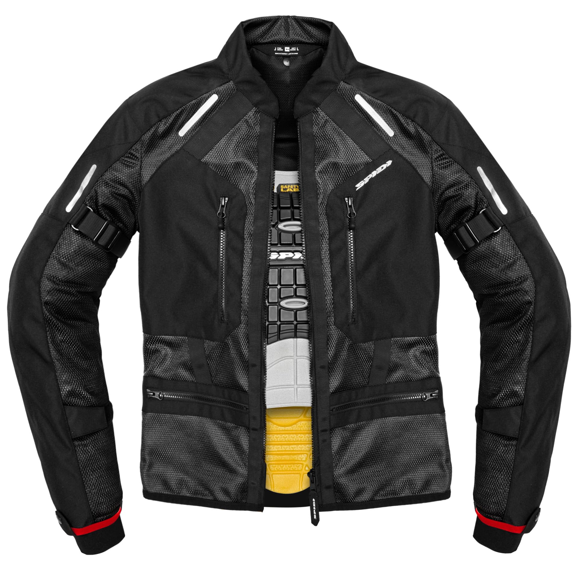 Spidi Men's Black Tech Armor Motorcycle Textile Jacket