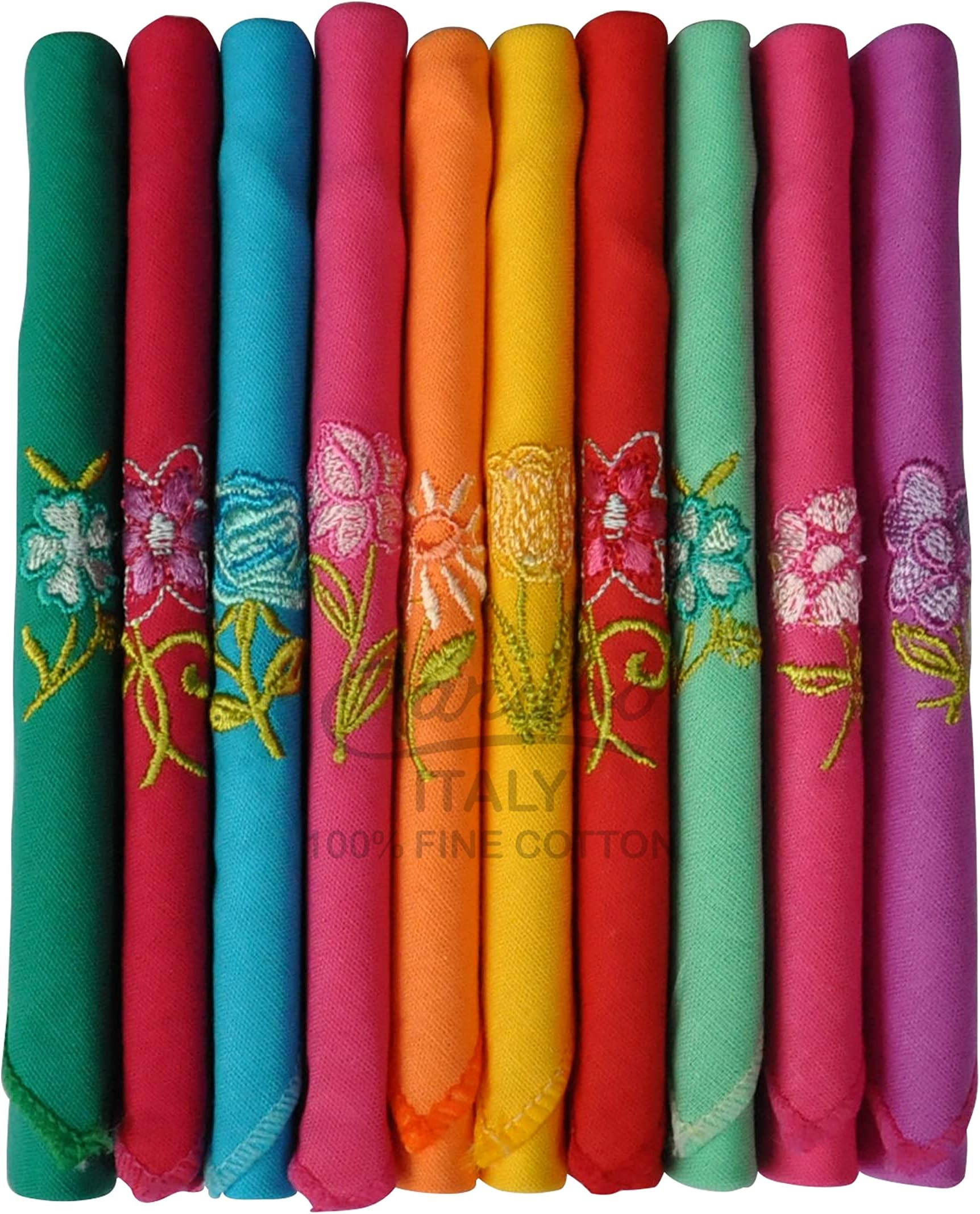Women's 100% Pure Cotton Handkerchief | Lady's handkerchief, Soft Hanky | - Pack of 10
