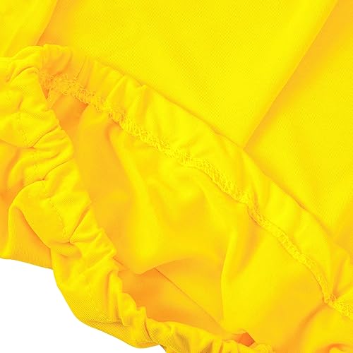 Miniatura 3 de 1 juego de fundas de elastano para soportes de pedestal de cilindro de metal, 5 piezasjuego, solo cubiertas amarillas canariassoportes de pedestal