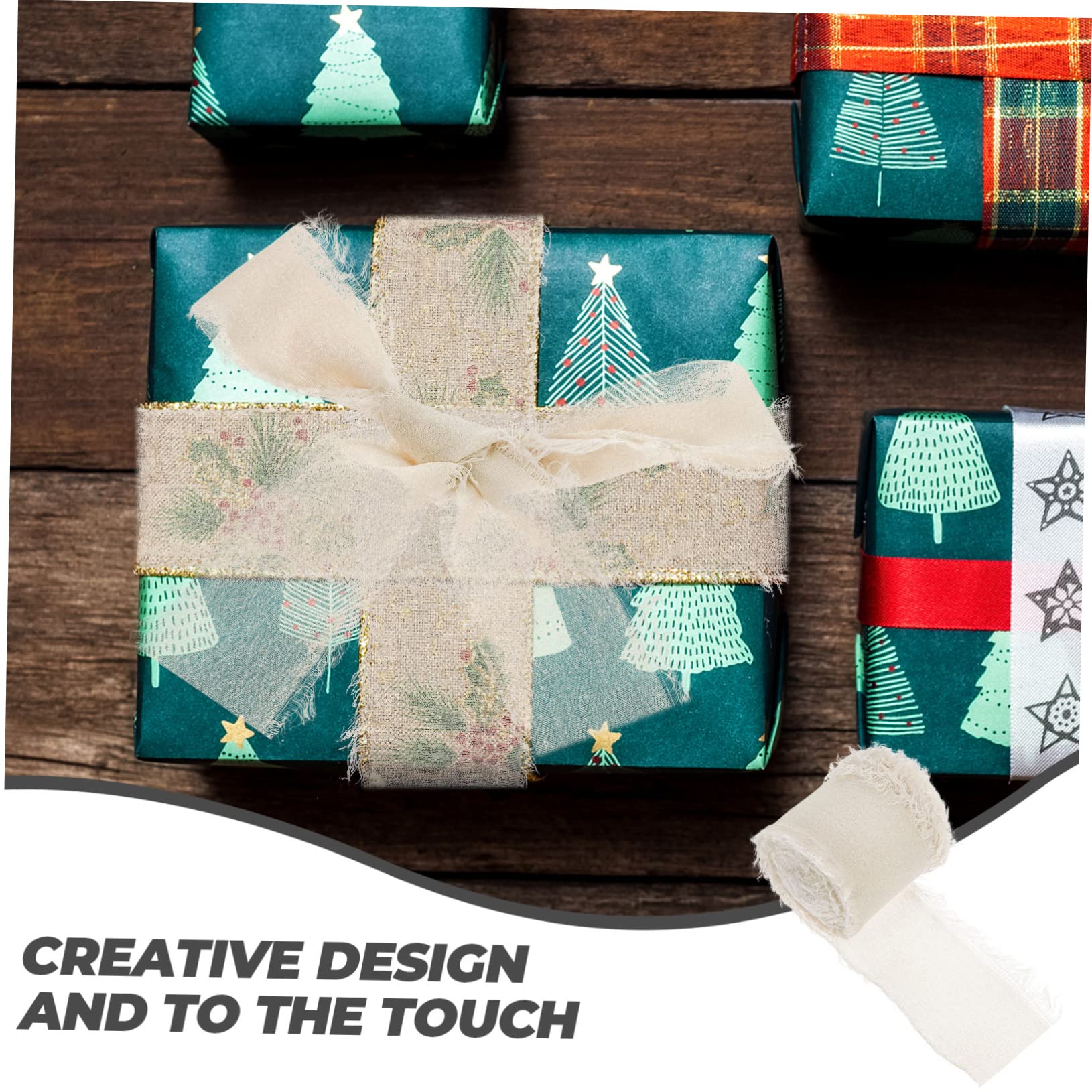 NUOBESTY 9rollen Handgefertigtes Fransenband Für Hochzeitsdekoration Chiffon-ribbon Zartem Design Für Brautsträuße -projekte Geschenkverpackung Und Einladungsgestaltung