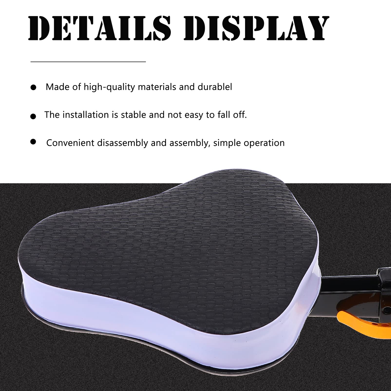 Sillín para Bicicleta Eléctrica Plegable Negro para Niños