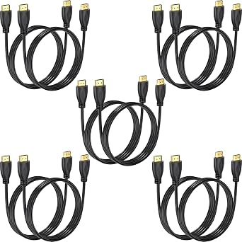 4k HDMI Cable 6FT, 10-Pack, High Speed HDMI 2.0 Cable for HDCP 2.2, HDR, ARC, Soundbar, TV, PS4, PS5, Xbox, Roku, Bluray Player, Computer, Monitor and More