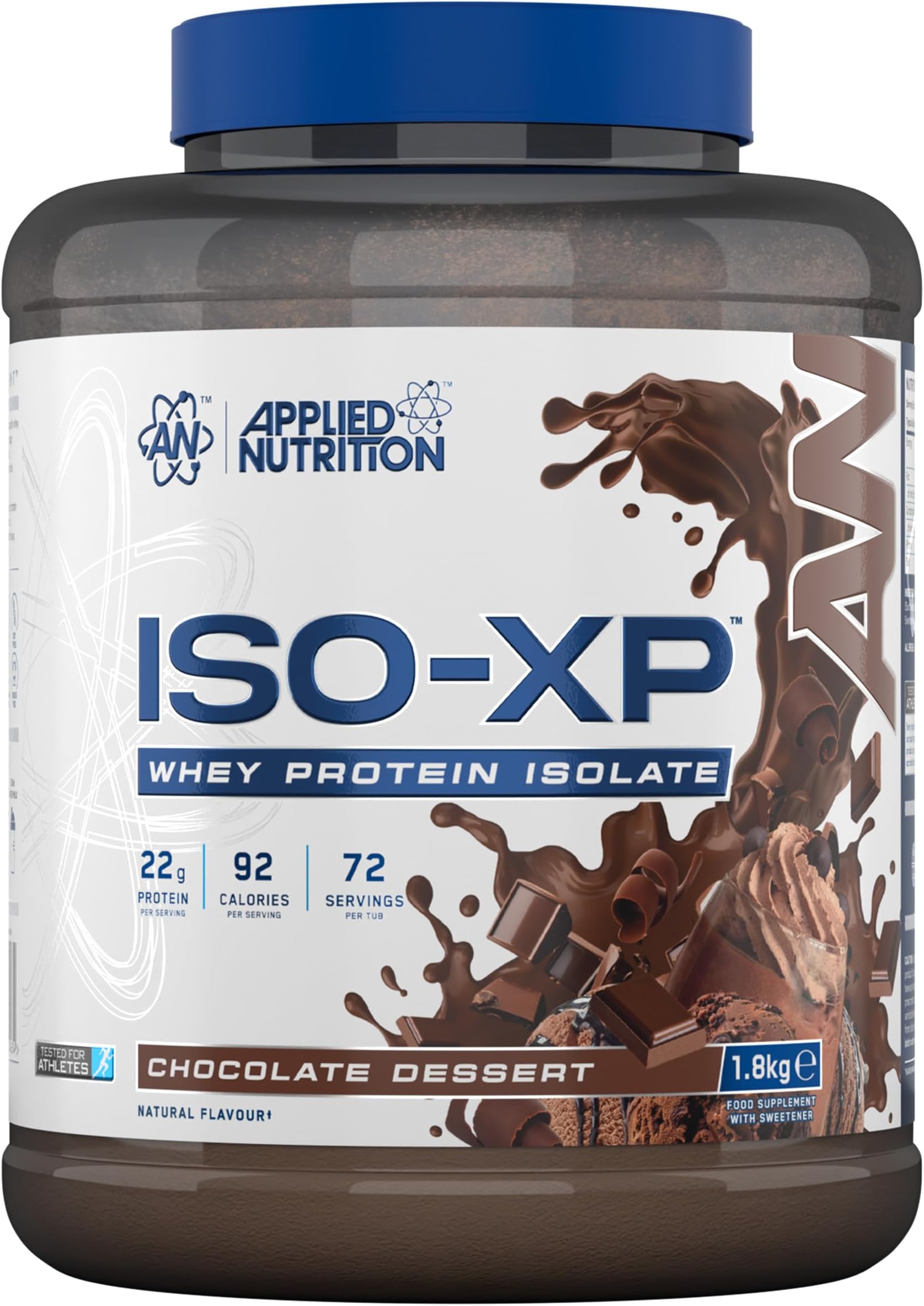 ISO-XP Whey Protein Isolate โ Over 21g Protein, Low Carb, Low Fat, BCAA-Rich, Fast Absorption, Soy-Free, Halal-Certified (1.8kg - 72 Servings) (Chocolate)