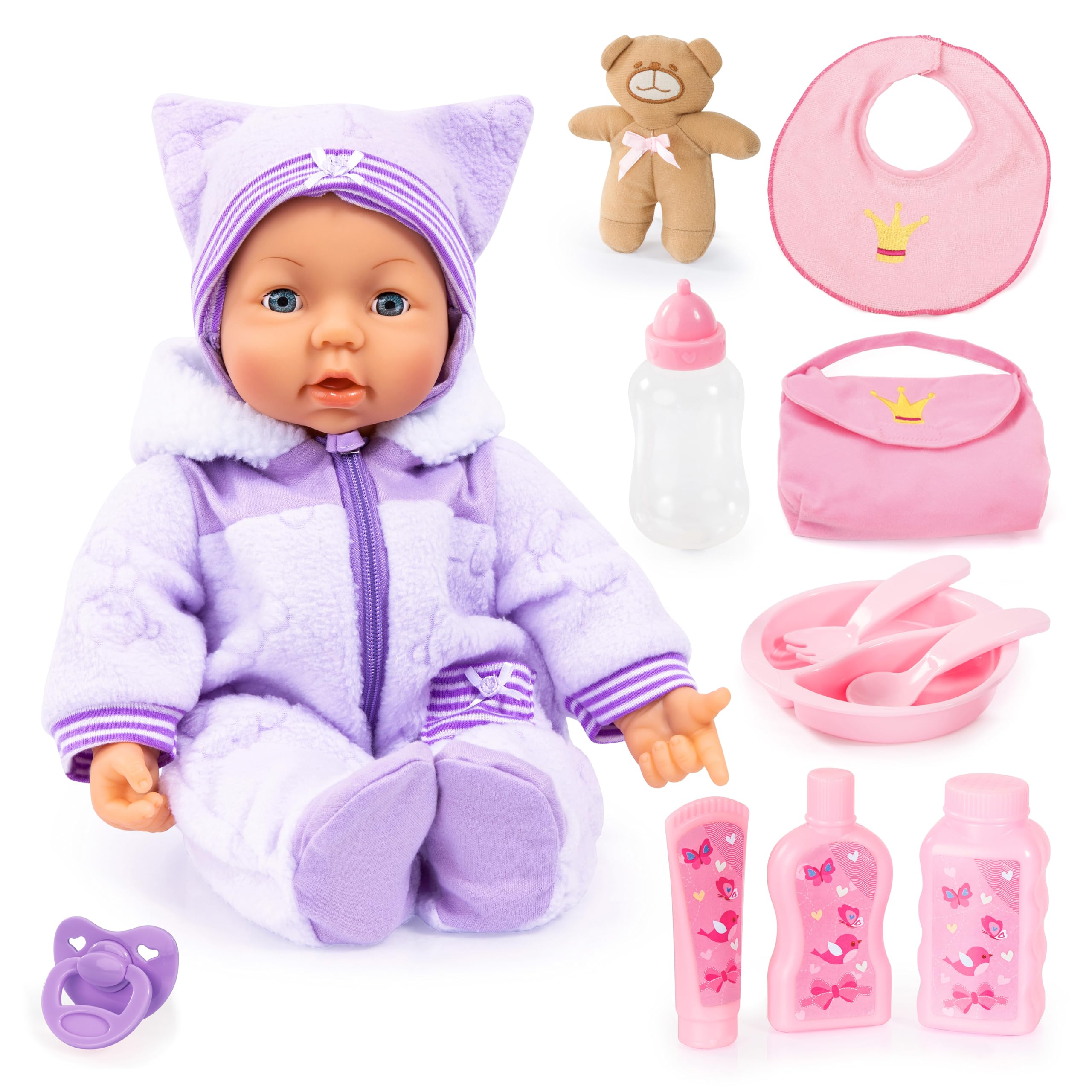 94694AA Interactive Doll Piccolina Magic Eyes moves mouth, blinking eyes, sounds, accessory