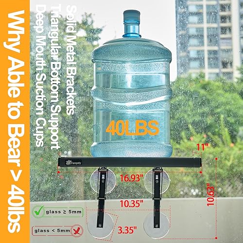 Miniatura 6 de Percha pequeña para ventana de gato de 17 pulgadas (1 unidad) para espacios estrechos, plegable, inalámbrica, soporta hasta 60 libras, todo