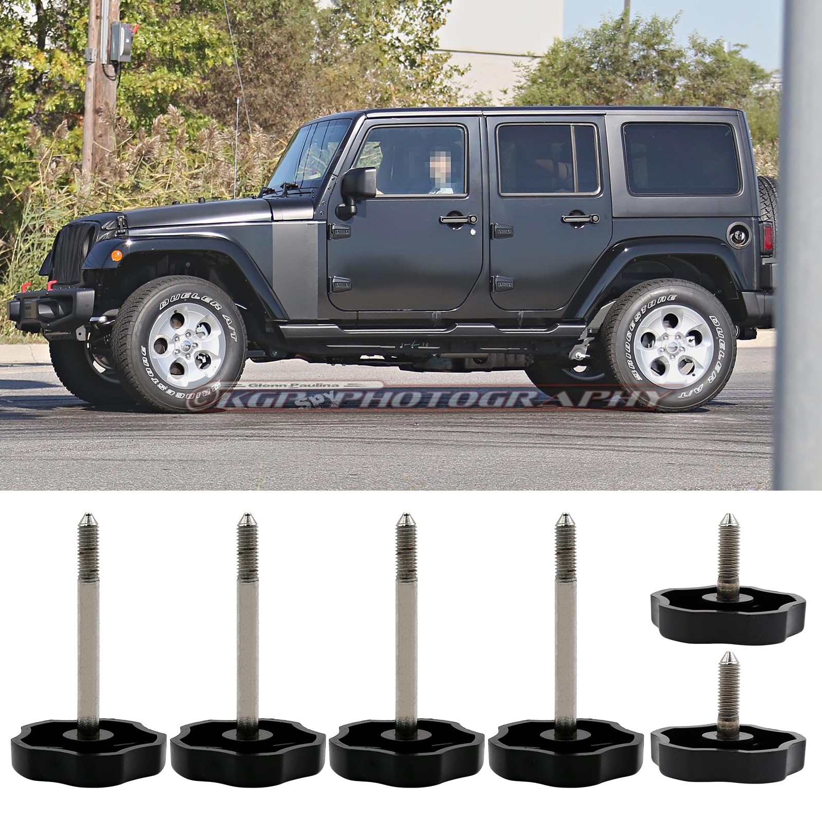 Soft Top Short Knob Pin/Bolt For Jeep Wrangler JK 2007-2018 - Easy Install, Lifetime Warranty