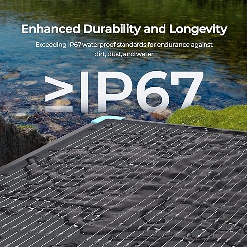Miniatura 4 de Renogy Maleta de panel solar portátil de 300 W, 25% de alta eficiencia tipo N cargador solar plegable para estación de energía, duradero durante