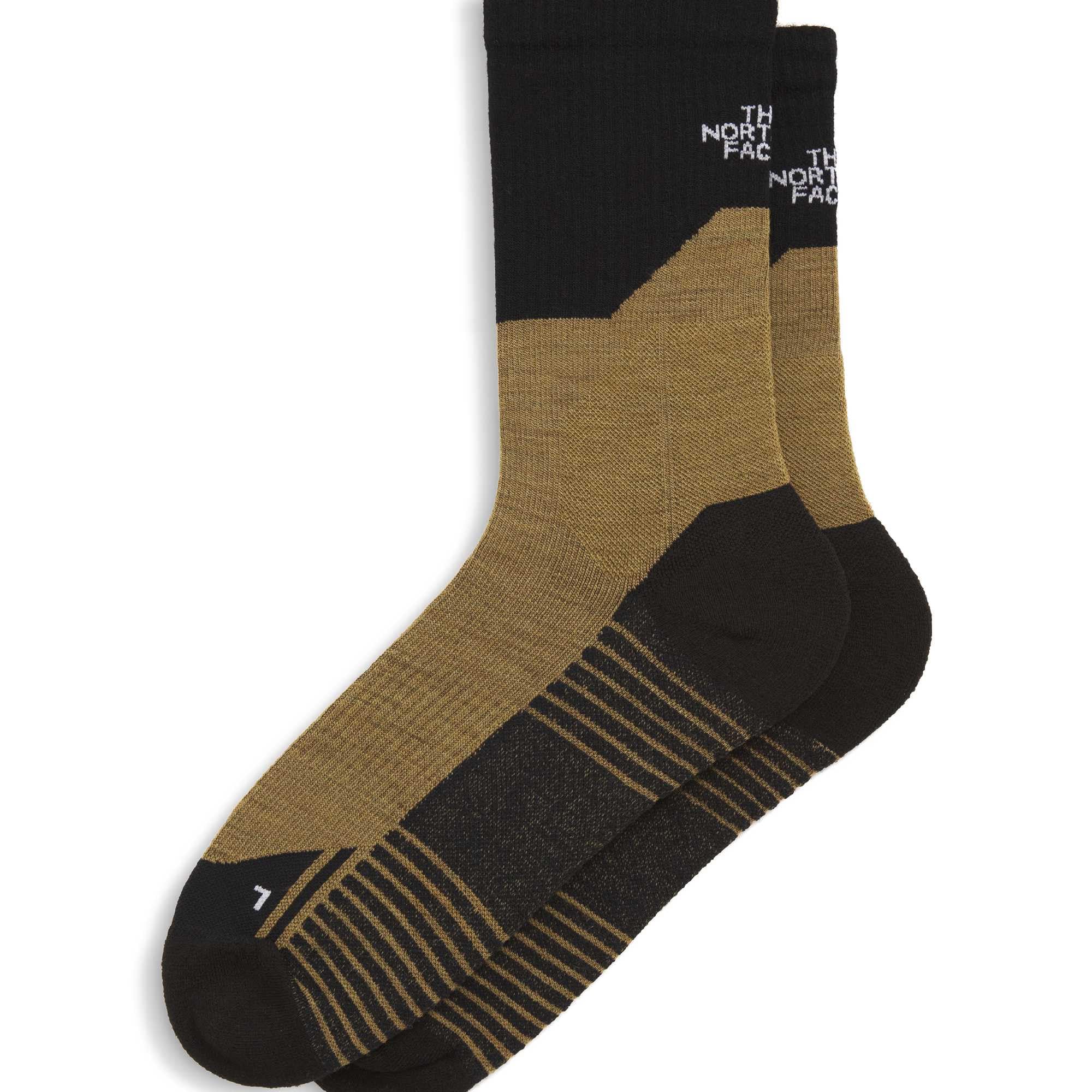 The North Face Unisex Hiking Crew Socks, Cedar/Tnf Black, L