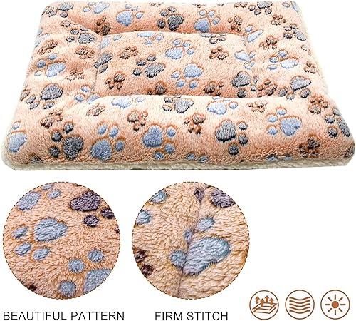 Miniatura 3 de Tapete de cama y manta para perros y gatos, almohadilla reversible para mascotas y manta calmante de forro polar ultrasuave y cálida para cachorros
