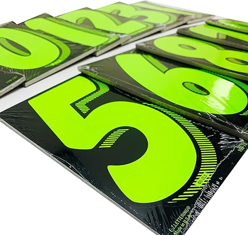 Miniatura 2 de EZ Line - Calcomanías de vinilo para autos, color Chartreuse, número de precios de parabrisas (número 6), paquete de 3 docenas