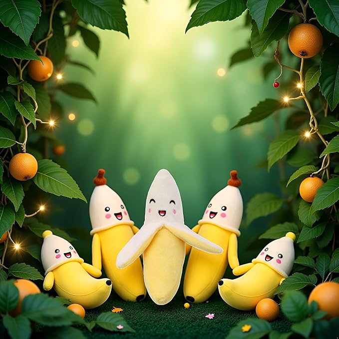 Juguete para Perro Banana Amarilla con Chillido miniatura 7