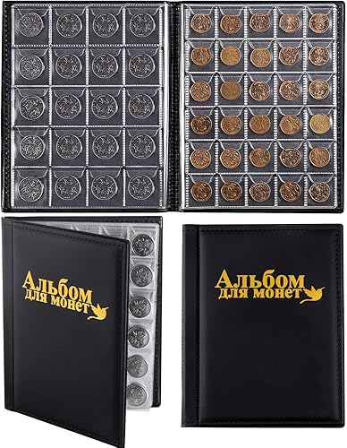 Ettonsun Álbum de 250 bolsillos para coleccionar monedas, colección de monedas, suministros para coleccionistas