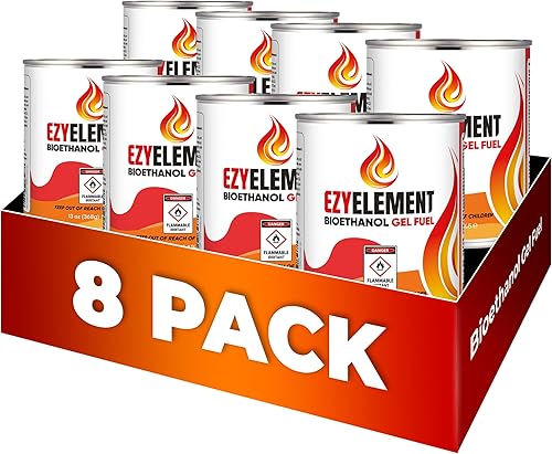 Latas de combustible de gel  Combustible de gel de bioetanol sin humo y combustión limpia, fórmula de larga duración para uso en interiores y