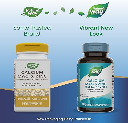 Miniatura 3 de Nature's Way Calcio Magnesio y Zinc 765 mg por porción 100 Cápsulas