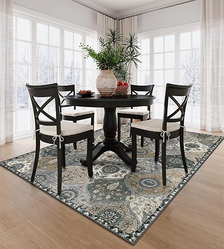 Vista 359 de Lahome - Alfombra de marroquí tejida, alfombra para cocina, pasillo, antideslizante, pasillo para entrada, pasillo de lavadero, dormitorio, 91 x 152