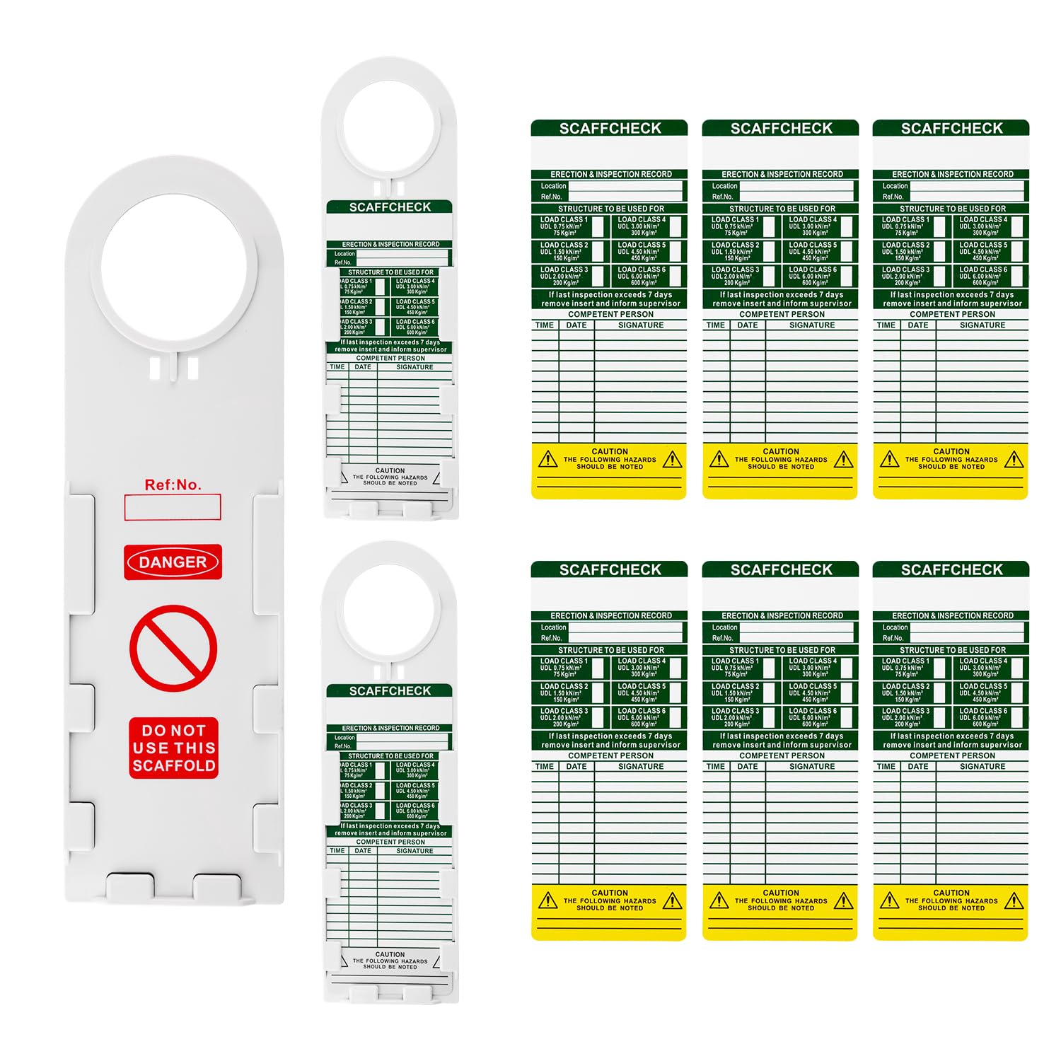 Support d'étiquettes d'inspection de sécurité étanche pour protection échelle