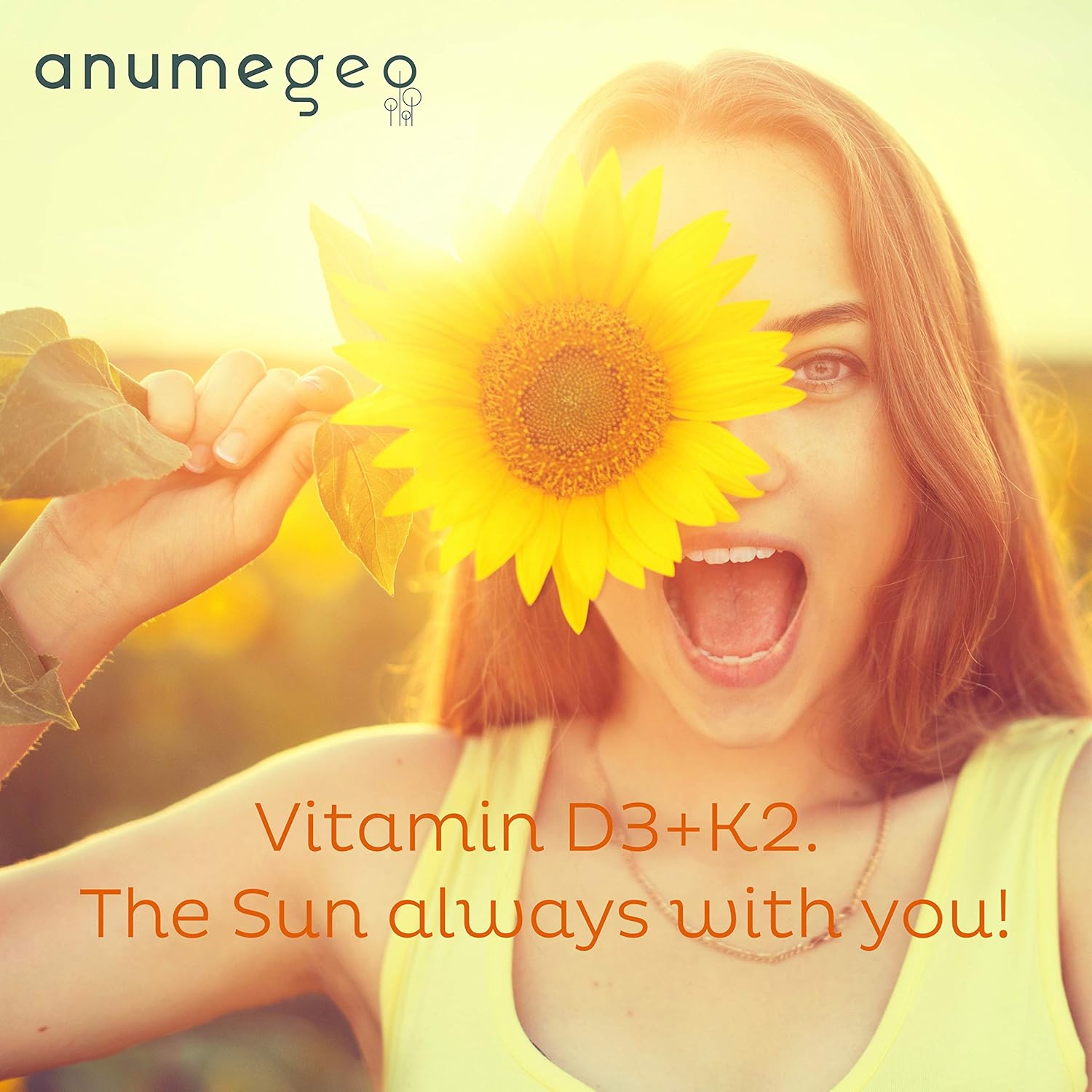 Anumegeo Vitamin D3 2000 IU + K2 MK7 Vitamin D Cholecalciferol Boosts The Immune System