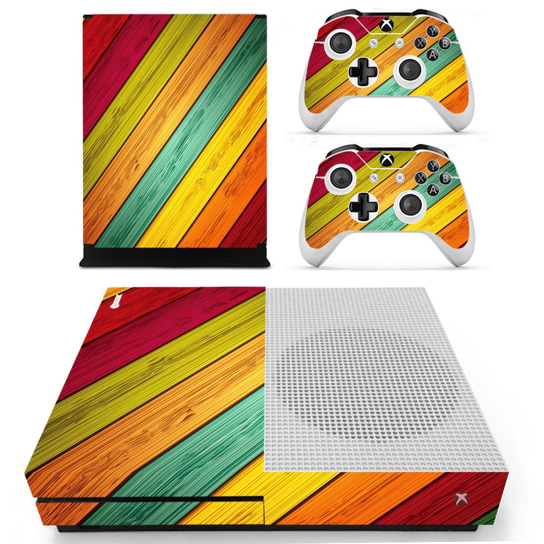 C-FUNN Skin Designer pour Console De Jeu Xbox One S + 2 Autocollant Sticker Contrôleur - A