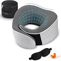 Vista 1 de Almohada de viaje TALLGO, la mejor almohada cervical de espuma viscoelástica, soporte de cabeza, almohada suave de apoyo para la cabeza para dormir