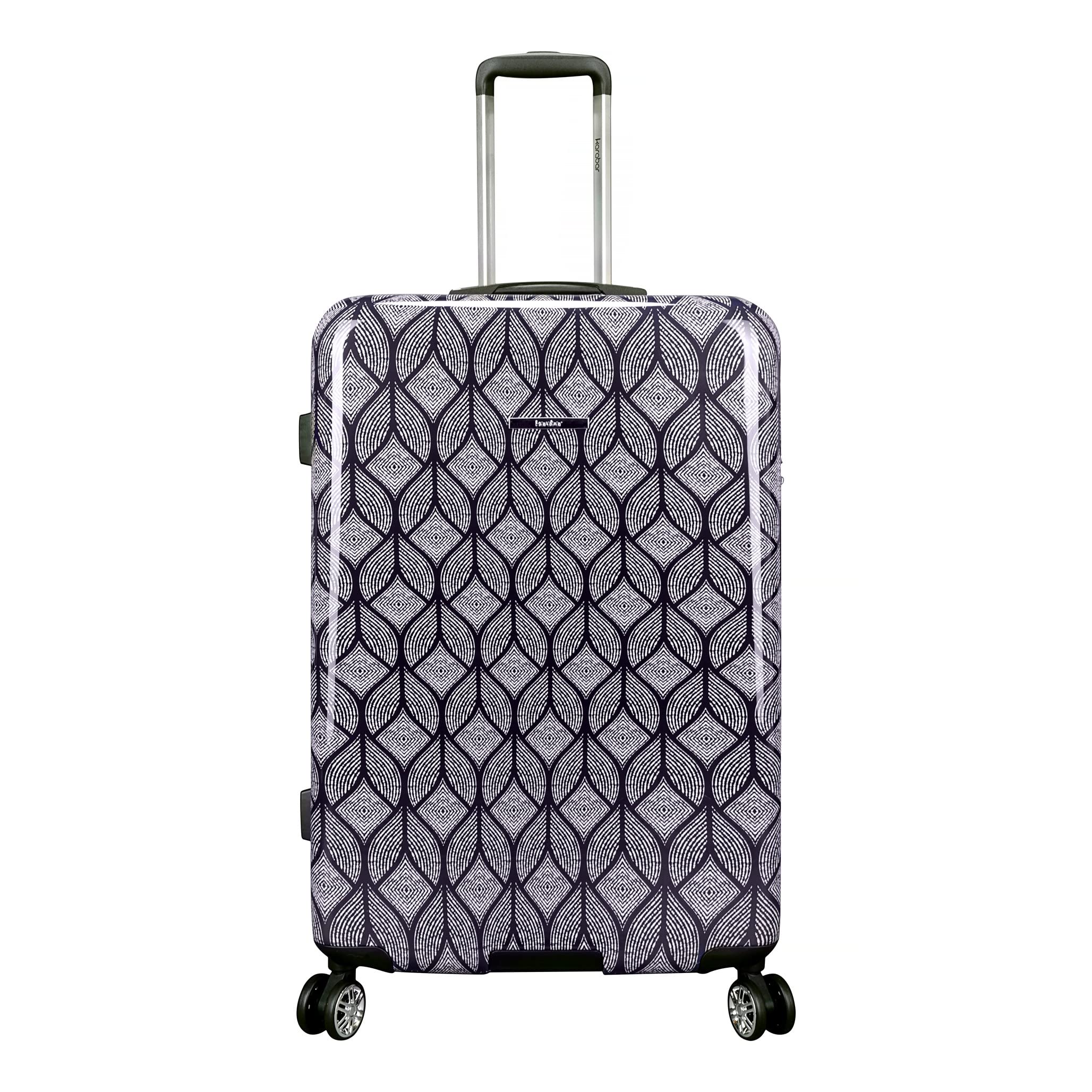 KarabarExtra Large Suitcase Hard Side Luggage XL Bag 77 cm 4.5 kg 100 litres 4 Spinner Wheels with Integrated TSA Number Lock, Falla Lattice