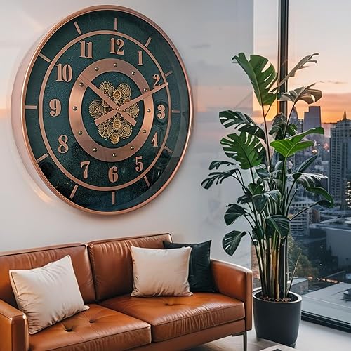 Miniatura 4 de THE GEARS CLOCK 24'' Inch Real Moving Gear Wall Clock Sweden Line Gothenburg (24 inches (59 cm))