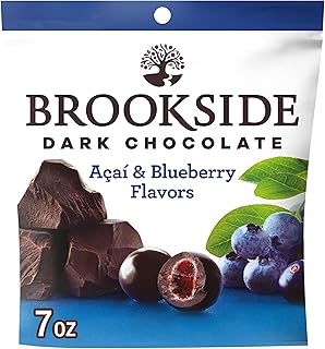 BROOKSIDE Dark Chocolate, Acai and Blueberry Flavored Snacking Chocolate Bag, 7 oz