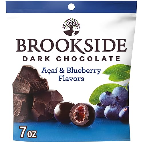 BROOKSIDE Chocolate negro con sabores de acai y arándanos bolsa resellable de 7 onzas