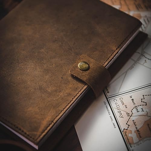 Miniatura 4 de Diario de cuero recargable  Funda de cuaderno A5 forrada de alta calidad  200 páginas de escritura a rayas  Ranura para tarjeta Diarios