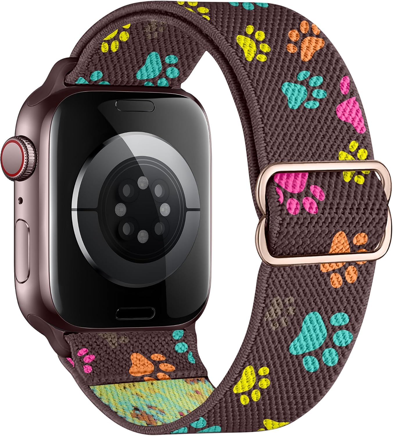 XynkoreX Paw Stretchy Bands Compatible with Apple Watch Band 40mm 41mm 38mm 46mm 44mm 45mm 42mm 49mm Women Men, Water-Resistant Solo Loop Elastic Sport Straps for iWatch Series 11 10 9 8 7 6 5 4 3 SE Ultra (Smoke Color Paw, 42MM(Series 3)/44MM/45MM/46MM/4