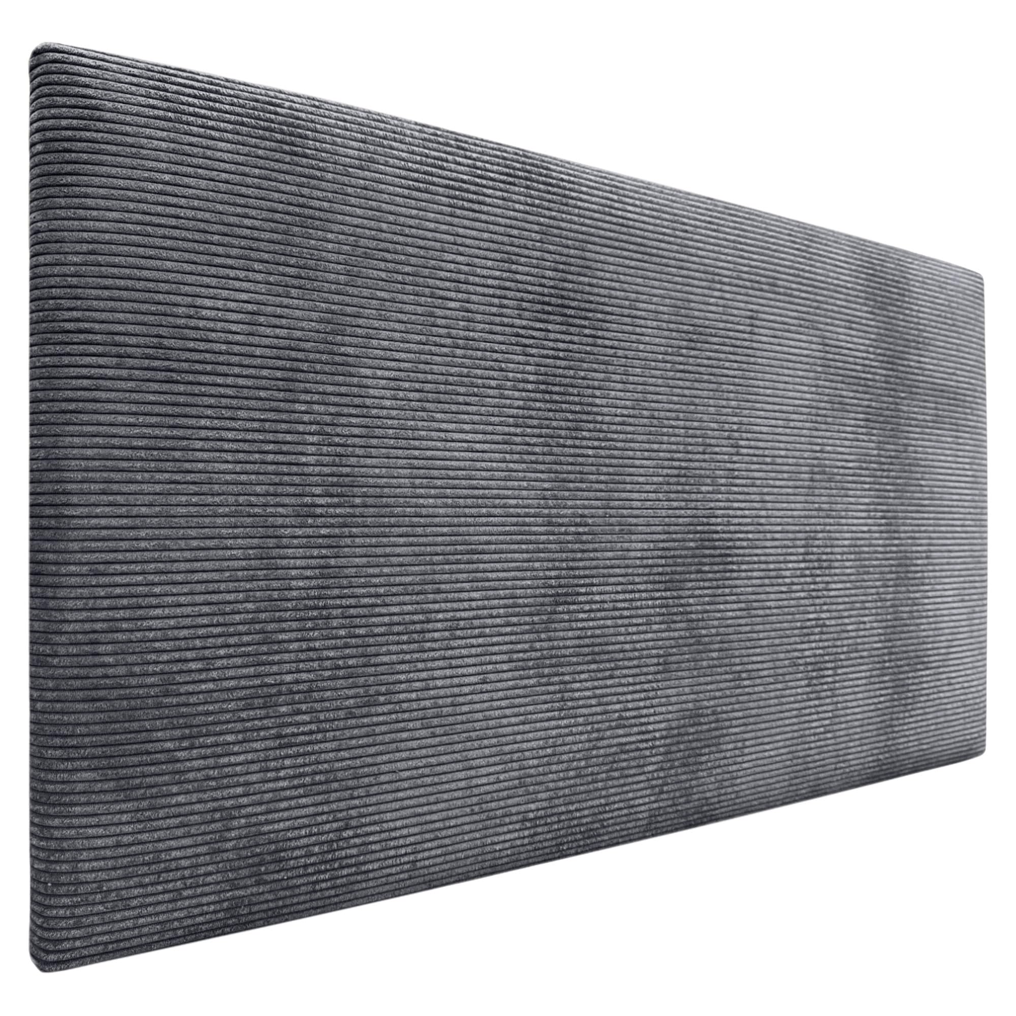 DHOME Cabecero de Pana Liso Alta Gama Moderno Cabezal Tapizado Cama Lujo Dormitorio Acolchado (Gris Oscuro, 90 cm)