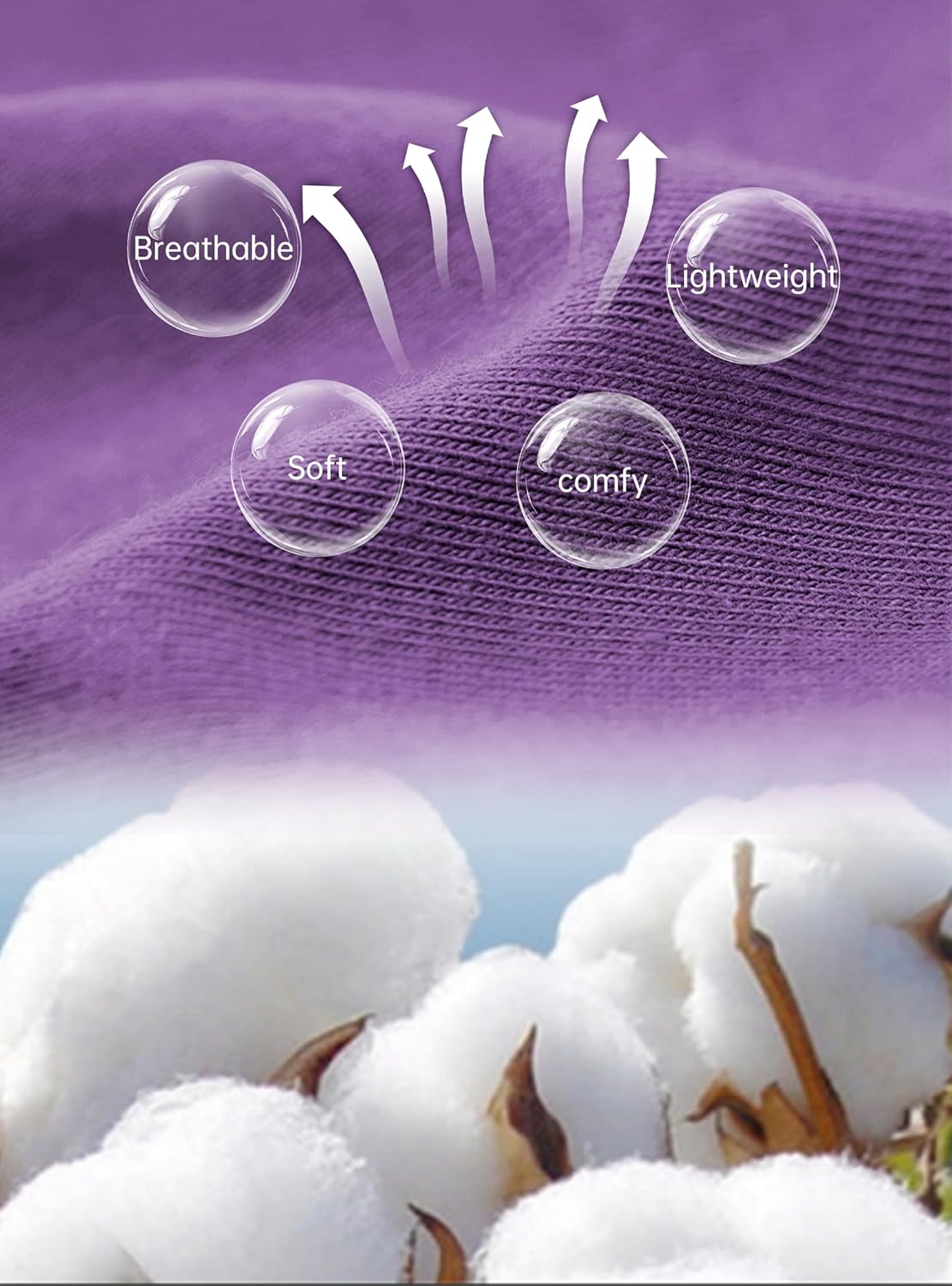 COLORFULLEAF 100% Cotton Pajama for Women Long Sleeve Shirt with Pants Sleepwear Soft Lounge Pjs Sets with Pockets S-XXL - Image 3