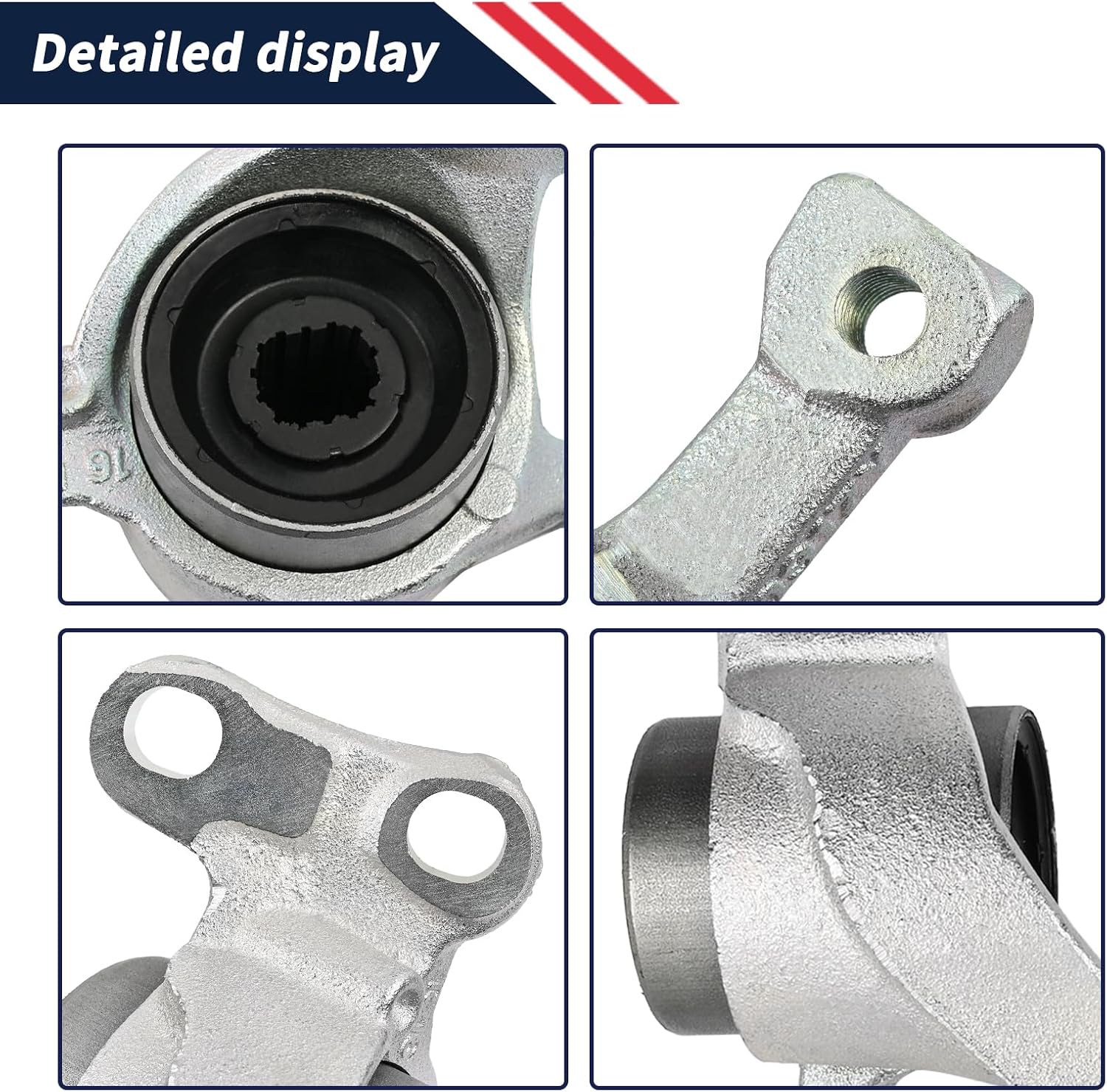 Left & Right Front Lower Control Arm Bushing Fit for BMW X1 X2 228i M235i xDrive Gran Coupe 2016-2024 2.0L Engine Suspension Control Arm Bracket 31128831645 31128831646