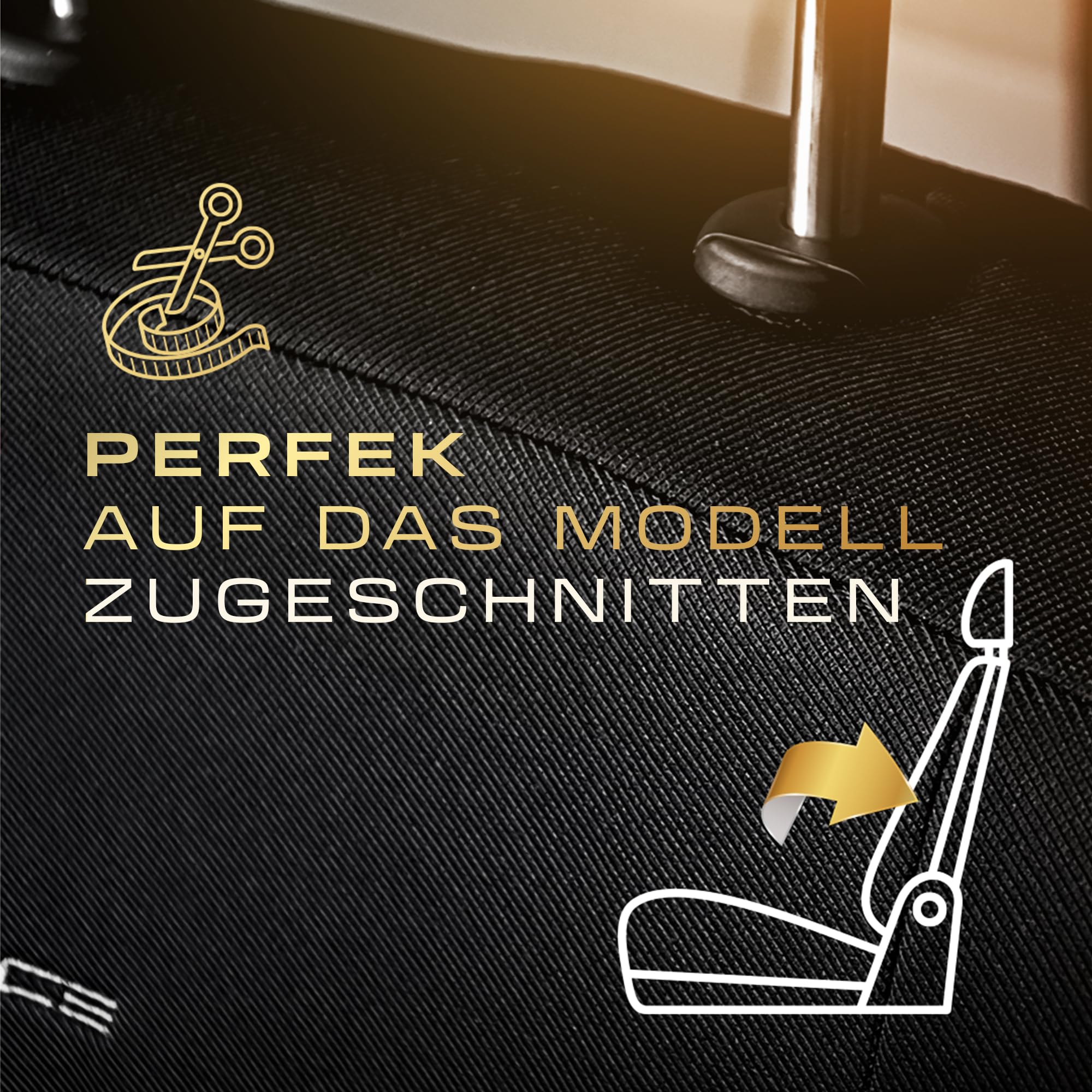 MOTOS universele stoelhoezen auto voor SKODA Fabia Perfect passende autostoelhoezen met actief airbagsysteem, drielaags materiaal en een onberispelijke afwerking, de ideale stoelhoezen voor stijlbewu