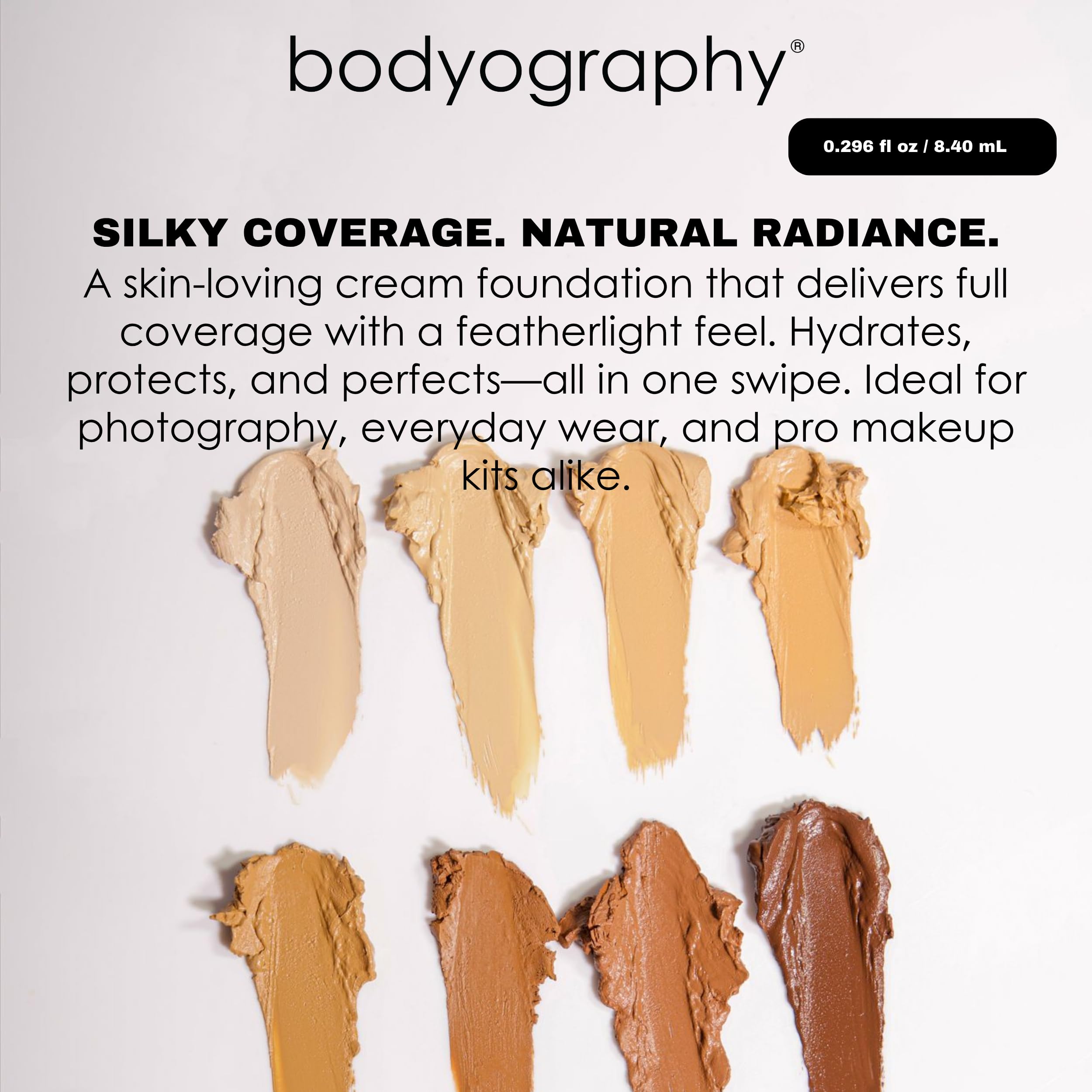Bodyography Professional Cosmetics Silk Cream Compact Foundation Nr. 02 Inhalt: 8,4ml Compact Make-Up Cream für perfektes Aussehen. Foundation Make Up