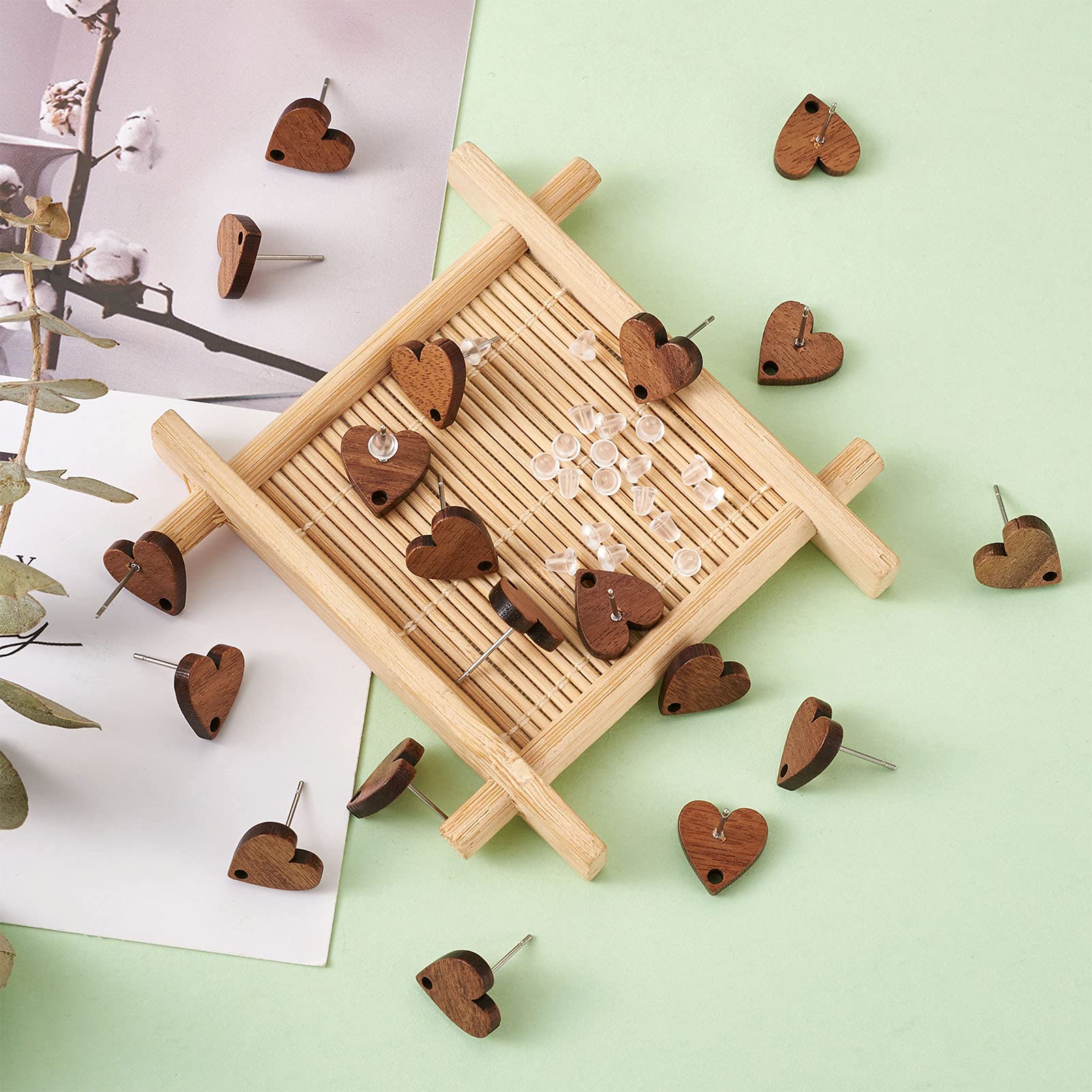 Ciondoli Pendenti A Forma Di Cuore In Pietra - 24 Pezzi Per Creare Gioielli Fai Da Te, Dimensioni 20-22x20-21x5-8mm - Foto 10