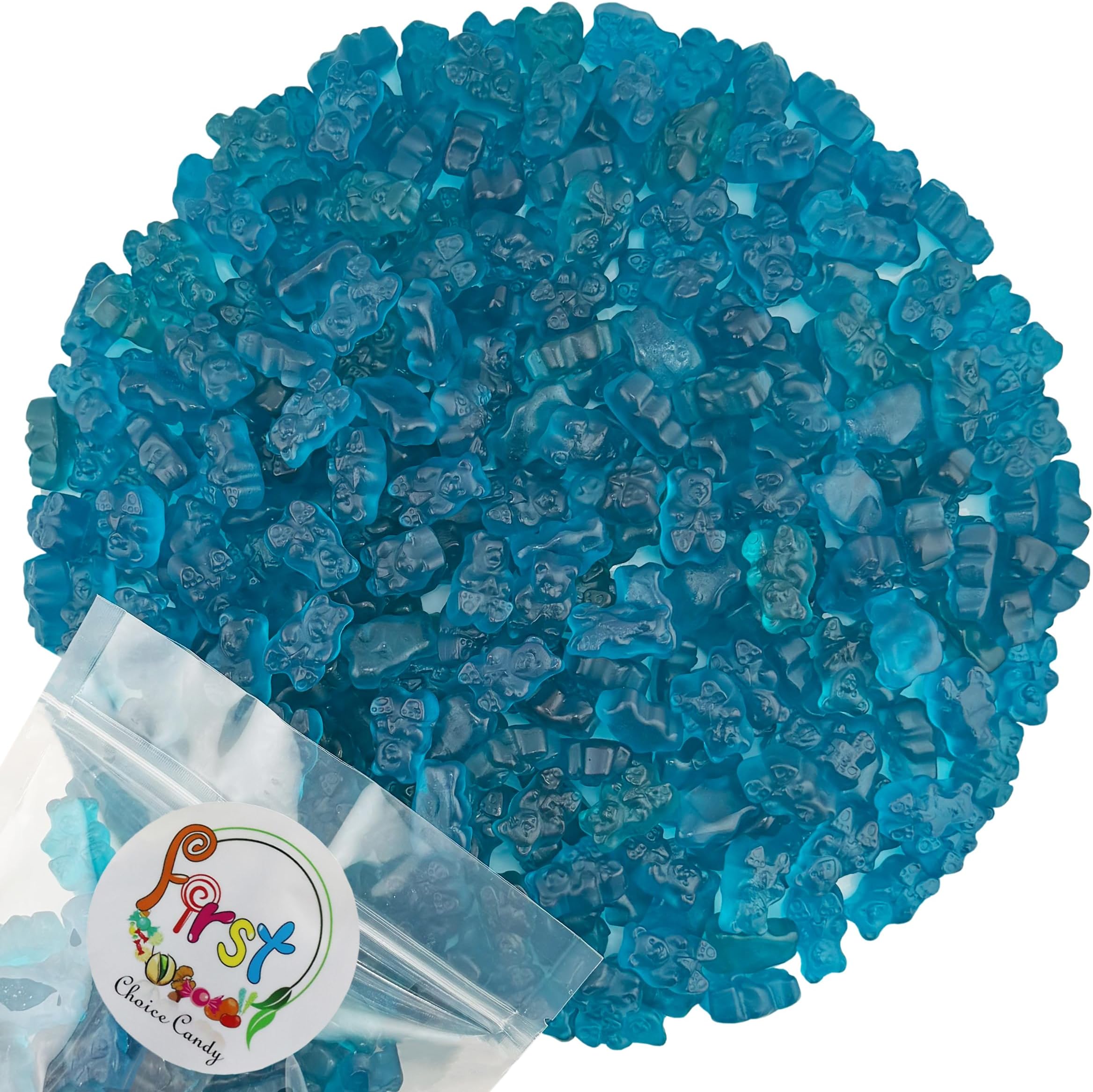 FirstChoiceCandy Gummy Bears (Blue Raspberry, 2.5 Pound (Pack of 1))