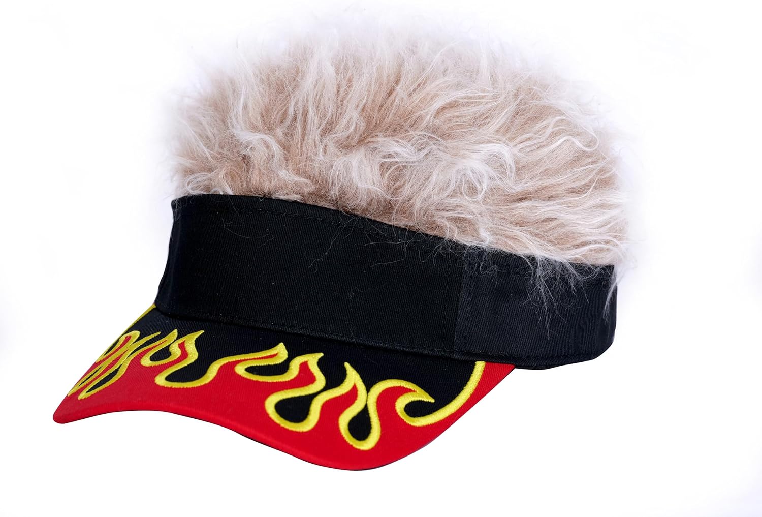 Men's Hair Visor Sun Hats Visor with Hair Fake Hat with Hairs for Men Novelty Spiked Adjustable Baseball Caps Funny Gift