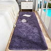 Vista 10 de Foxmas Alfombra Runner Suave para Dormitorio y Sala de Estar, 2x6 Pies Alfombras de Área Esponjosas Shag Alfombra de Cabecera para Habitación